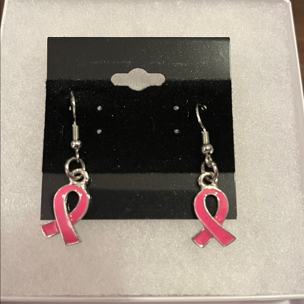 Pink BCA Ribbon Earrings